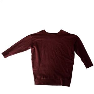 Women’s burgundy pullover sweatshirt